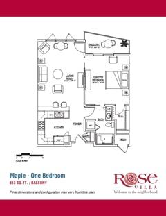 The Maple at Main Street Apartment floorplan image