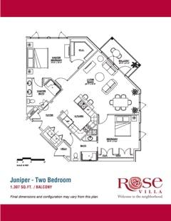The Juniper at Main Street Apartment floorplan image