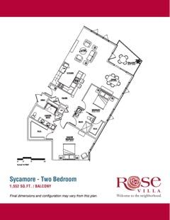 The Sycamore at Main Street Apartment floorplan image