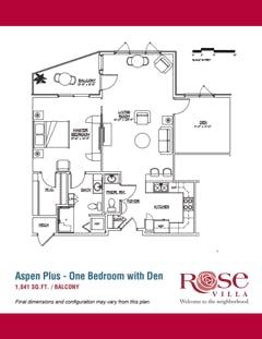 The Aspen Plus at Main Street Apartment floorplan image