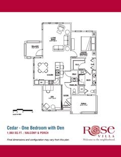The Cedar floorplan image