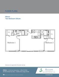The Two Bedroom Deluxe at Manor floorplan image