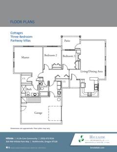 3BR 2B Parkway Villas floorplan image