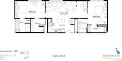 The Manor Two Bedroom at Manor and Court floorplan image