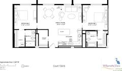 The Court Two Bedroom at Manor and Court floorplan image