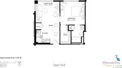 The Court One Bedroom at Manor and Court floorplan image
