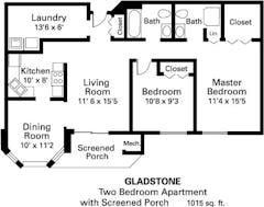 The Gladstone floorplan image