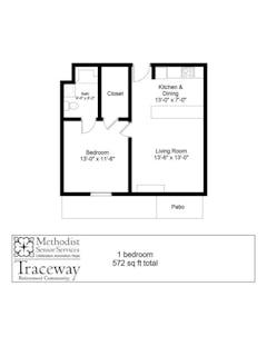 The 1BR Apartment floorplan image