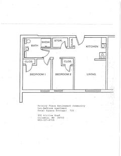 The 2BR Apt floorplan image