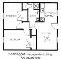 The 2BR Apartment floorplan image