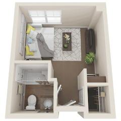 Studio Deluxe floorplan image