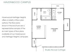 The Havenwood Studio Alcove  floorplan image