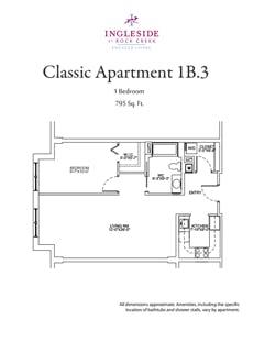 The Classic Apt 1B.3 floorplan image