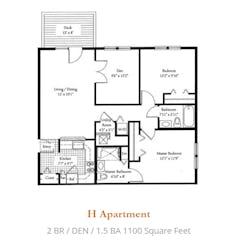 The H Apartment floorplan image