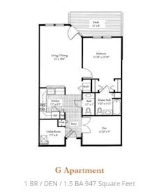 The G Apartment floorplan image
