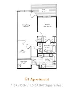 The G1 Apartment floorplan image