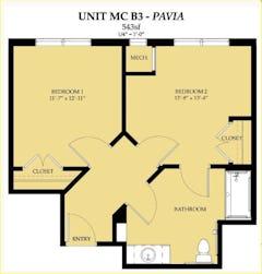 The Pavia floorplan image