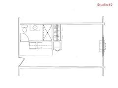 Studio #2 floorplan image