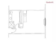 Studio #1 floorplan image