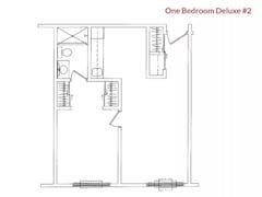 One Bedroom Deluxe #2 floorplan image