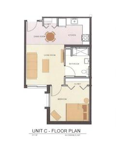 The Unit C floorplan image