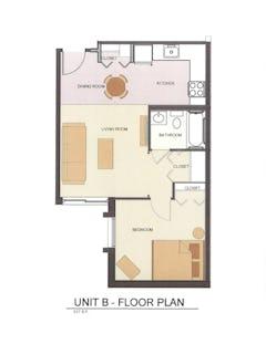 The Unit B floorplan image