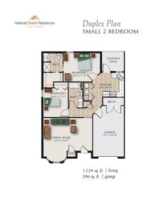 The Small Duplex Plan B floorplan image
