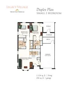 The Small Duplex Plan A floorplan image