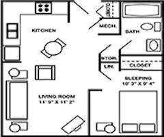 Tuzigoot Village Studio Floor Plan floorplan image
