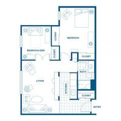 The Two Bedroom Suite floorplan image