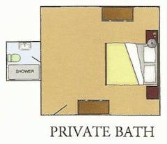 Private Studio wit Private Bath floorplan image