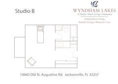 Studio B floorplan image
