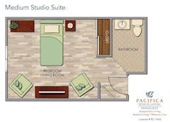 Medium Studio Suite floorplan image