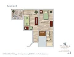 Studio B floorplan image