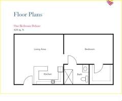 1BR 1B- 624 sq ft floorplan image