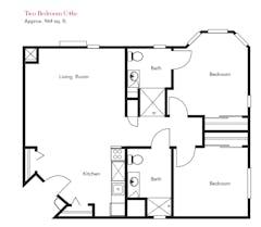 Two Bedroom C4hc floorplan image