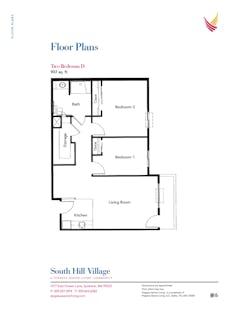The Two Bedroom D floorplan image