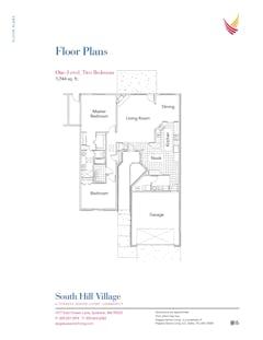 The One Level, Two Bedroom floorplan image