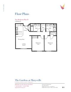 The 2BR Plan H floorplan image