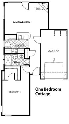1 Bedroom Cottage floorplan image