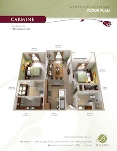 The Carmine floorplan image