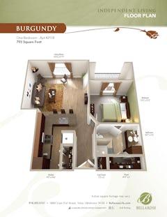 The Burgundy floorplan image