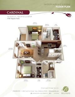 The Cardinal floorplan image