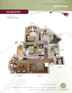 The Maroon floorplan image