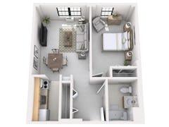 The Senior Suites 1BR floorplan image