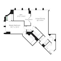The 2BR C and N floorplan image