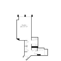 The Large Studio D and M floorplan image