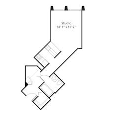The Efficiency Studio B and O floorplan image