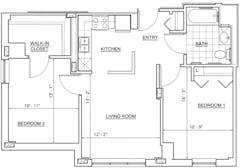 The Glen 2Bedroom floorplan image