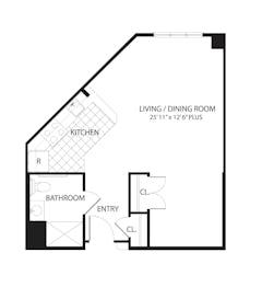 Birch Studio floorplan image